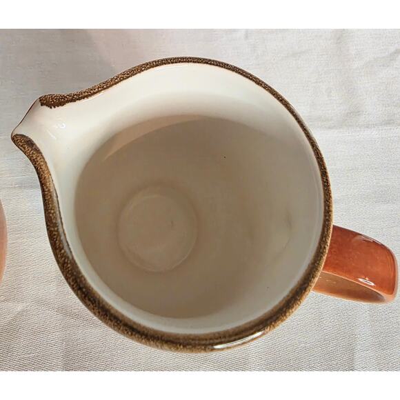 Mikasa Fashion Tones Covered Sugar Bowl Creamer Set Smoked Salmon Color - Picture 3 of 5